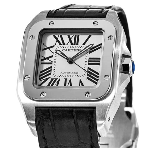 cartier automatic watch leather strap.